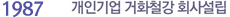 1987 거화철강으로 회사설립