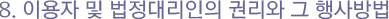 이용자 및 법정대리인의 권리와 그 행사방법